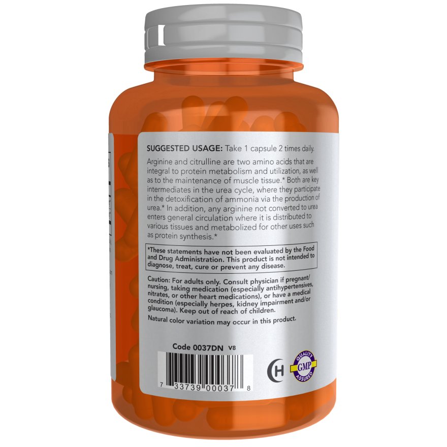 Arginina + Cytrulina NOW Foods Arginine & Citrulline 120 vcaps - Sklep Witaminki.pl