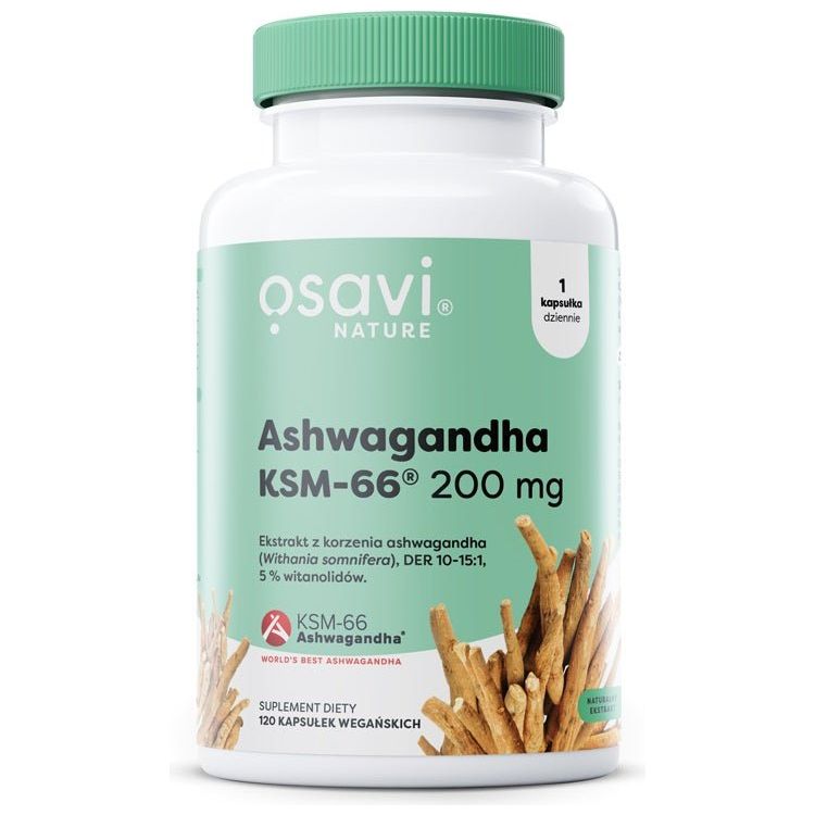 Osavi Ashwagandha KSM - 66 (Nature) 200 mg 120 vegan caps Ashwagandha - Sklep Witaminki.pl