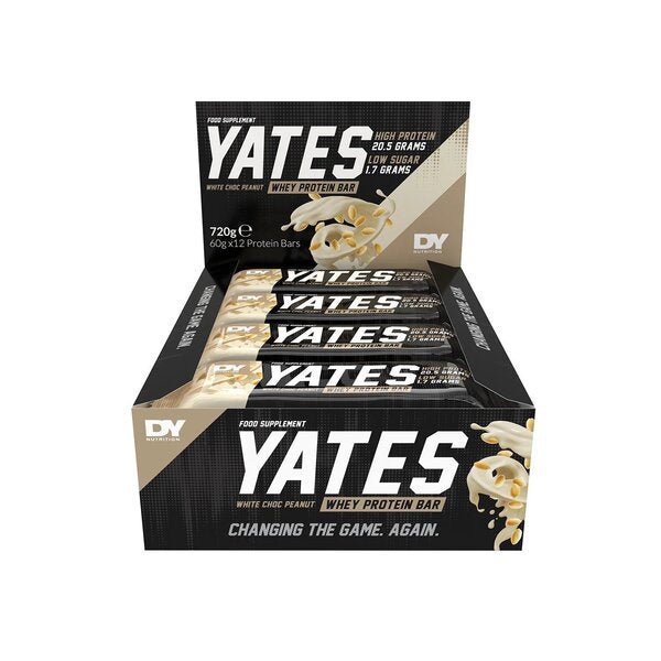 DY Nutrition (Dorian Yates) Yates Protein Bar White Chocolate Peanut 12 x 60 g Baton proteinowy - Sklep Witaminki.pl