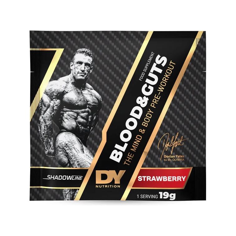 DY Nutrition (Dorian Yates) Blood and Guts (Próbka) 19 g Strawberry - Sklep Witaminki.pl
