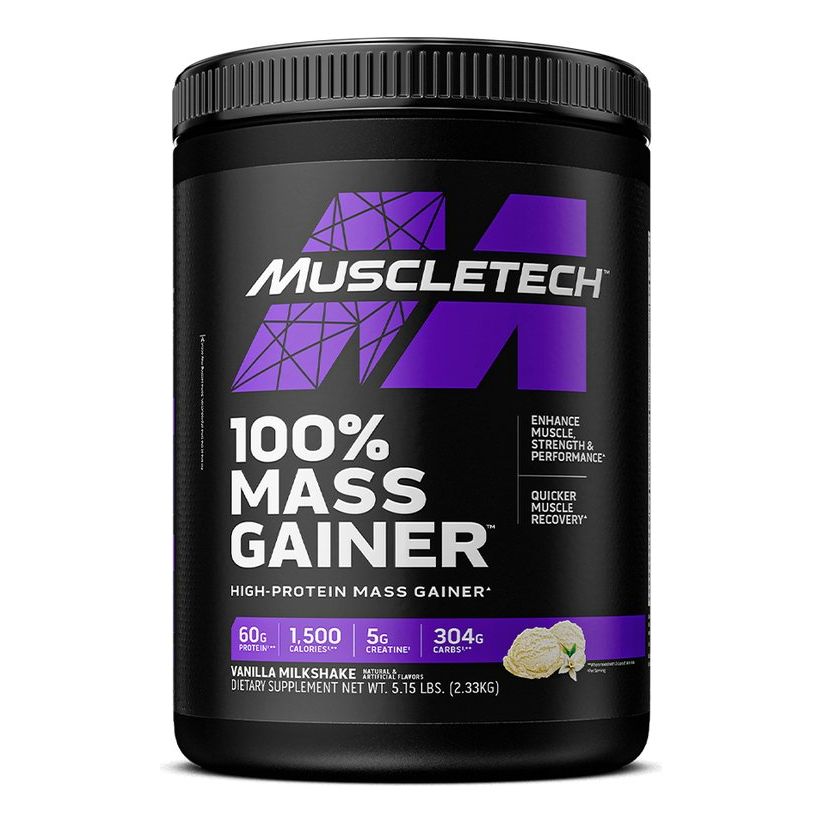 MuscleTech 100% Mass Gainer Vanilla Milkshake 2330 g Gainer - Sklep Witaminki.pl