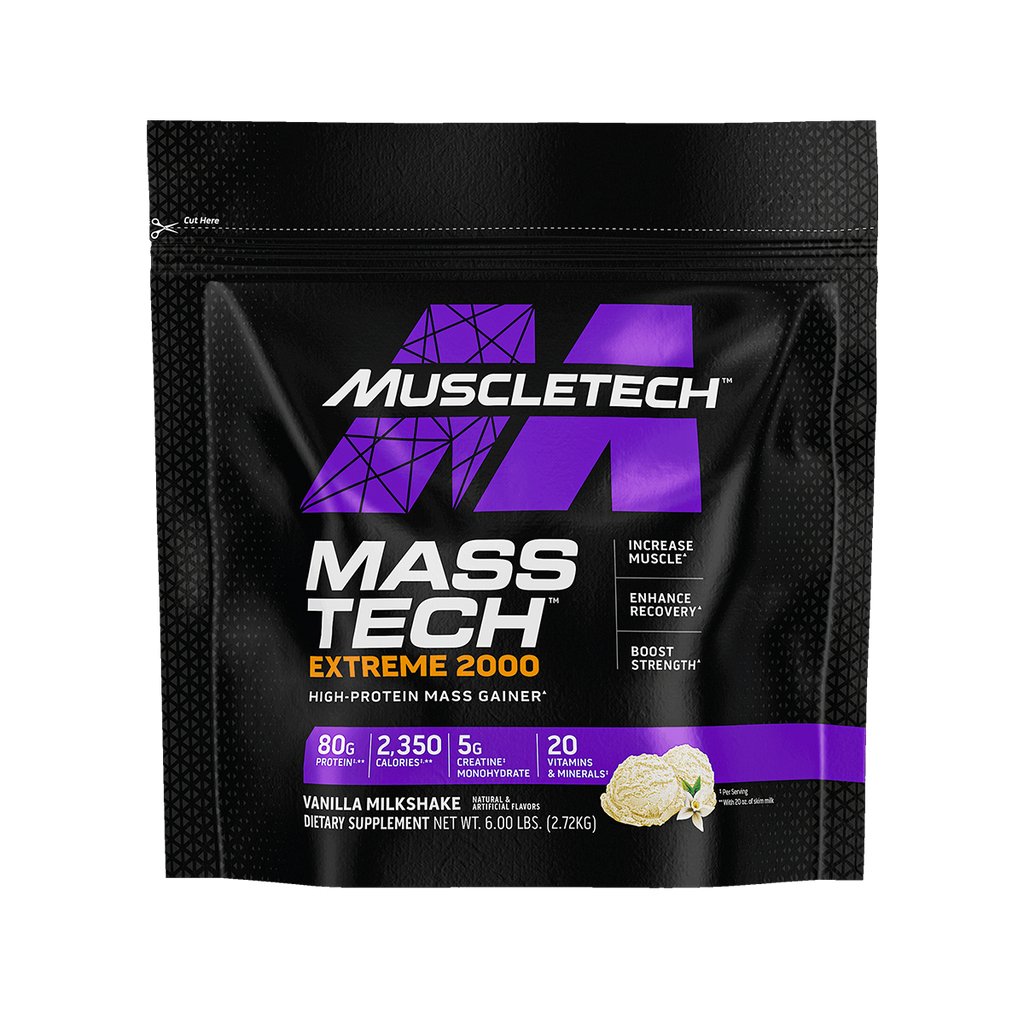 MuscleTech Mass - Tech Extreme 2000 Vanilla Milkshake 2720 g Gainer - Sklep Witaminki.pl