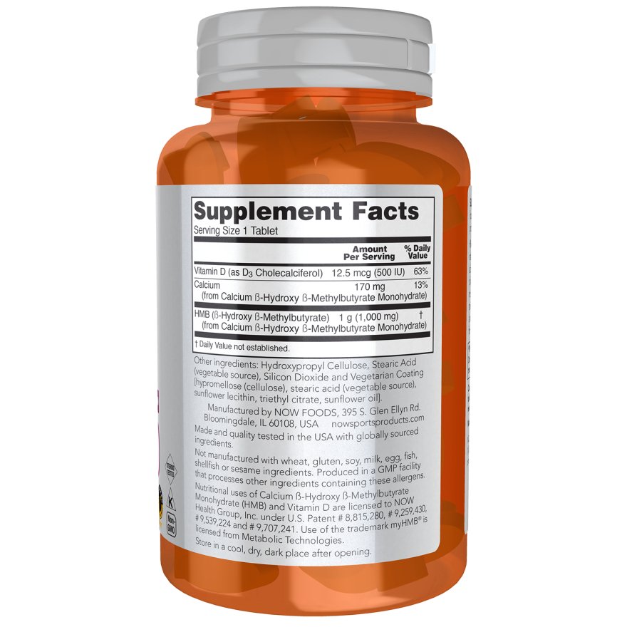 HMB NOW Foods HMB 1000 mg 90 tabs - Sklep Witaminki.pl