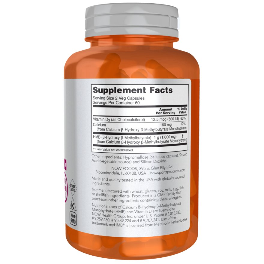 NOW Foods HMB 500 mg 120 vcaps HMB - Sklep Witaminki.pl