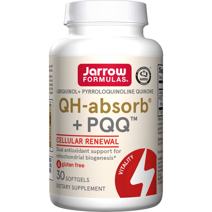 Jarrow Formulas Ubiquinol QH - absorb + PQQ 30 softgels Koenzym Q10 - Sklep Witaminki.pl