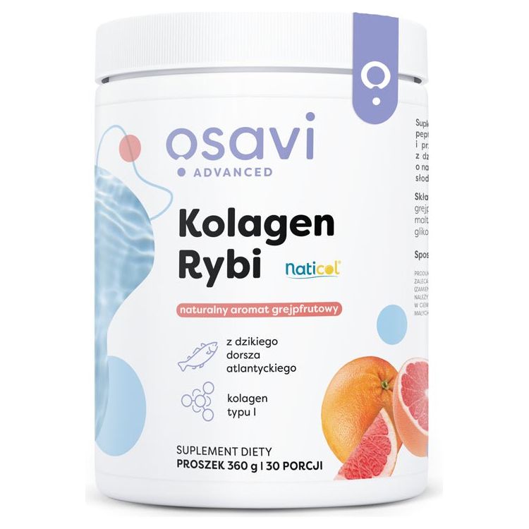 Osavi Kolagen Rybi z Dzikiego Dorsza Grejpfrut 360 g Kolagen Morski - Sklep Witaminki.pl