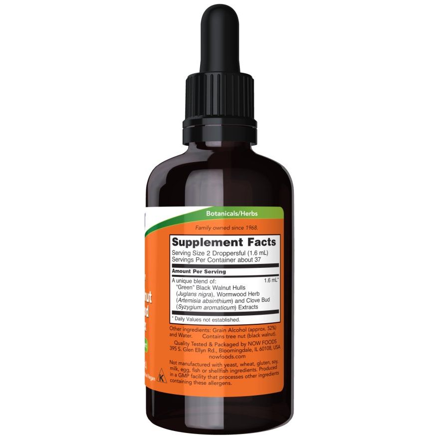 NOW Foods "Green" Black Walnut Wormwood Complex 59 ml Kompleks orzecha - Sklep Witaminki.pl
