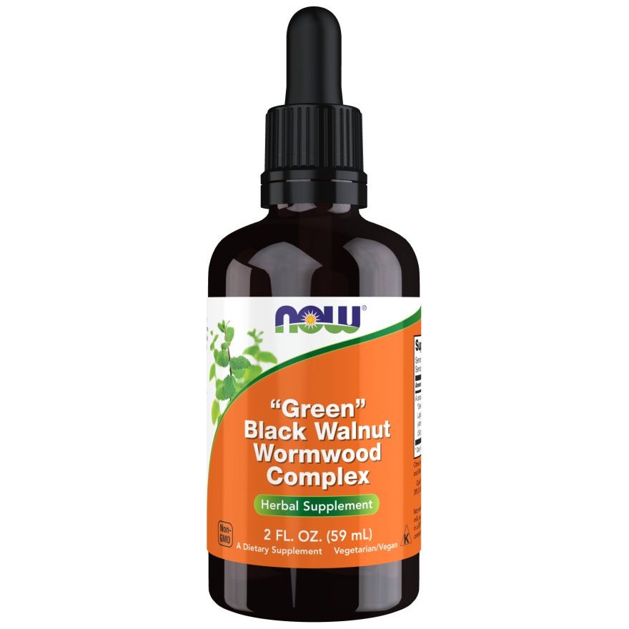 NOW Foods "Green" Black Walnut Wormwood Complex 59 ml Kompleks orzecha - Sklep Witaminki.pl