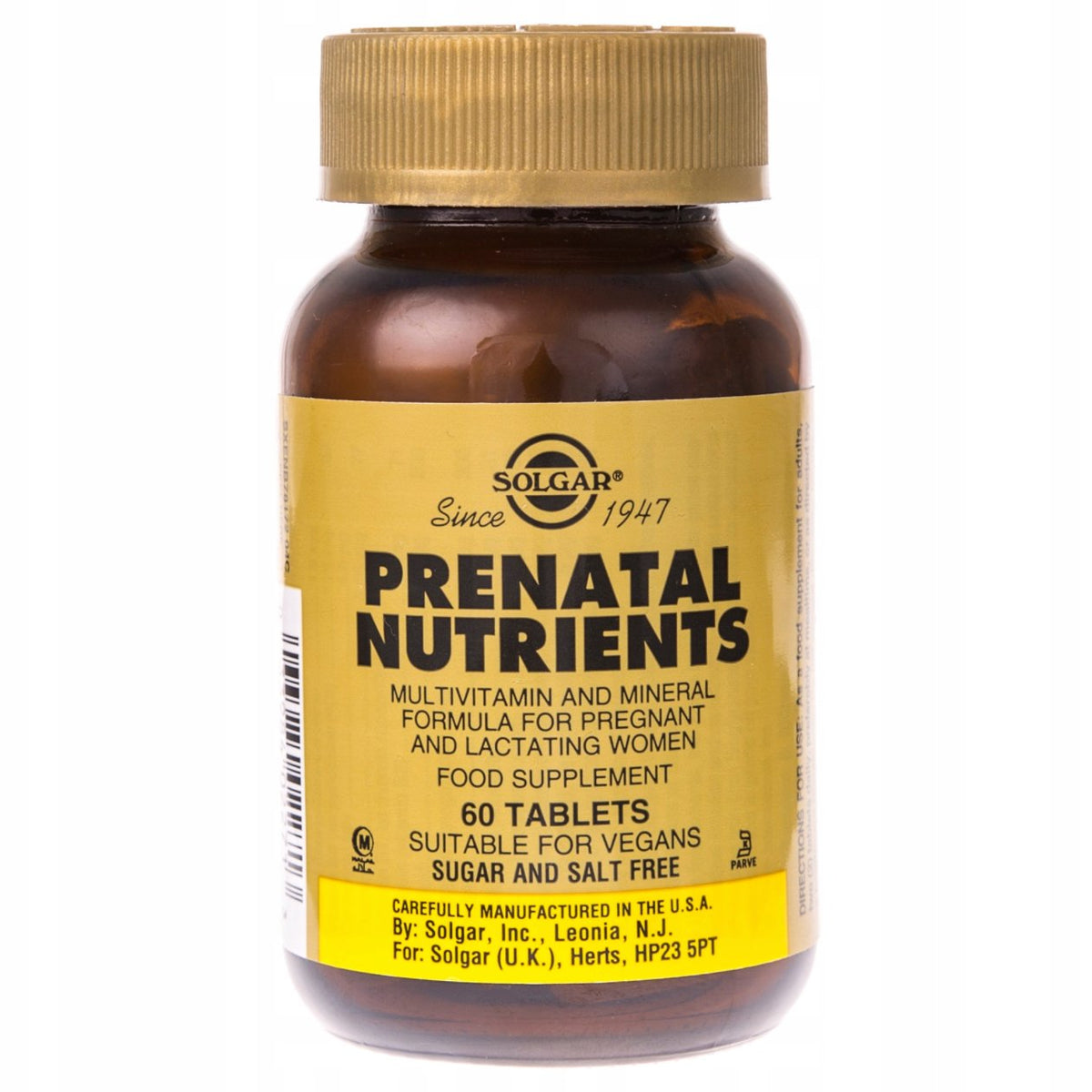 Solgar Prenatal Nutriens 60 tabs Kompleks witamin dla kobiet w ciąży - Sklep Witaminki.pl