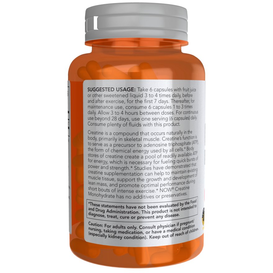 Kreatyna NOW Foods Creatine Monohydrate 750 mg 120 vcaps - Sklep Witaminki.pl