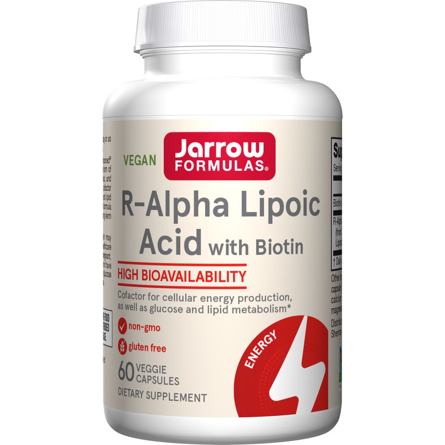 Kwas Alfa Liponowy Jarrow Formulas R-Alpha Lipoic Acid + Biotin 60 caps - Sklep Witaminki.pl