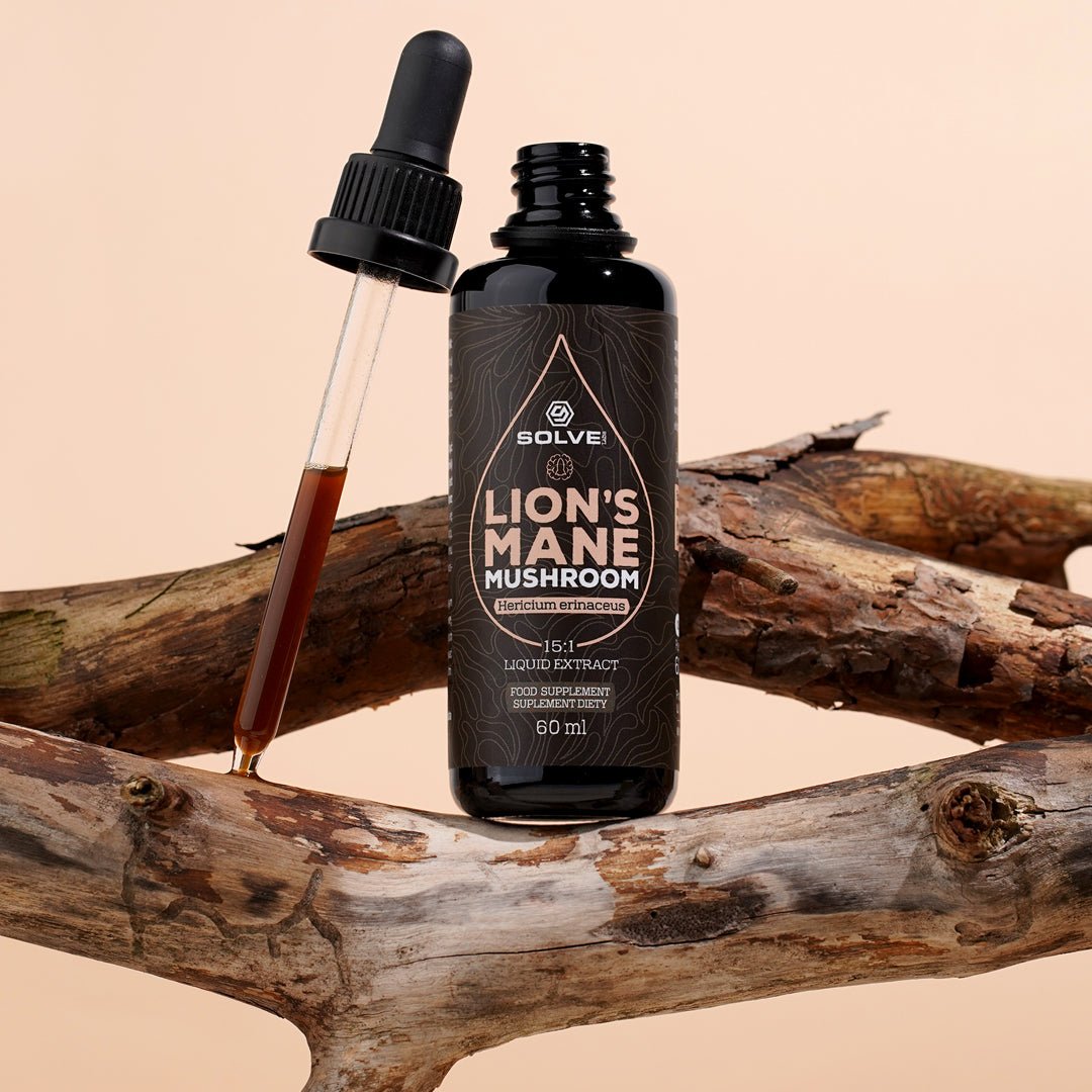 Solve Labs Lion's Mane Mushroom Liquid Extract 60 ml Lion's Mane - Sklep Witaminki.pl