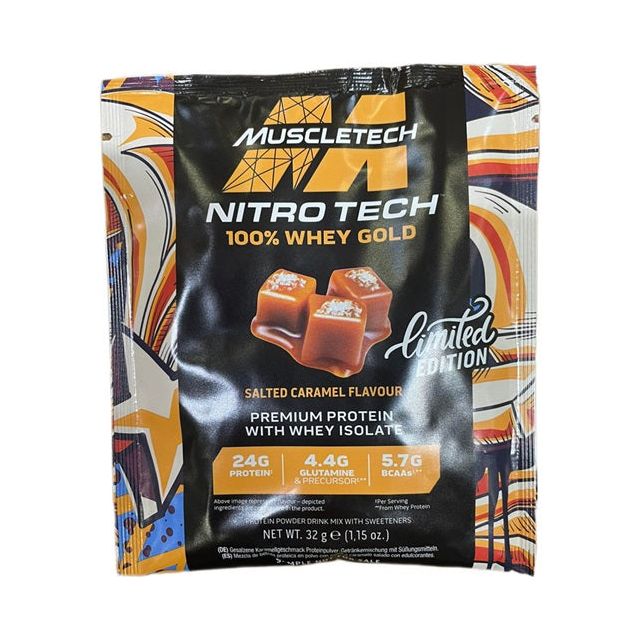 MuscleTech Nitro - Tech 100% Whey Gold (Próbka) 32 g Salted Caramel - Sklep Witaminki.pl