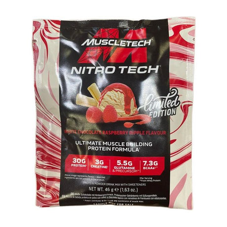 MuscleTech Nitro-Tech (Próbka) 46 g White Chocolate Raspberry Ripple - Sklep Witaminki.pl