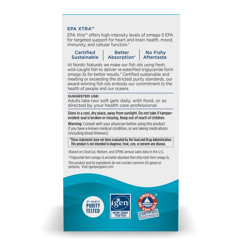 Nordic Naturals EPA Xtra 60 softgels Cytryna Kwasy Omega - 3 - Sklep Witaminki.pl