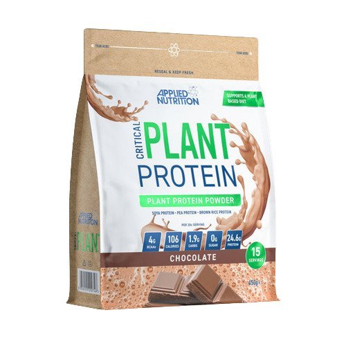 Applied Nutrition Critical Plant Protein Chocolate 450 g Odżywka Białkowa - Sklep Witaminki.pl