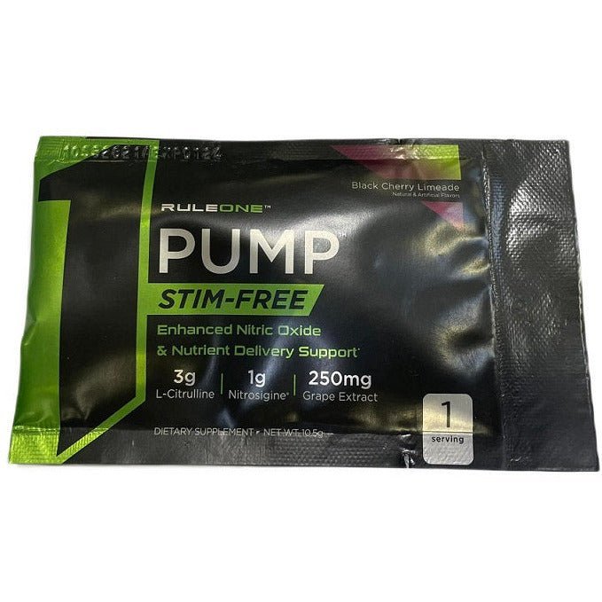Rule One Pump Stim - Free (Próbka) Black Cherry Limeade 10.5g Pre - Workout - Sklep Witaminki.pl