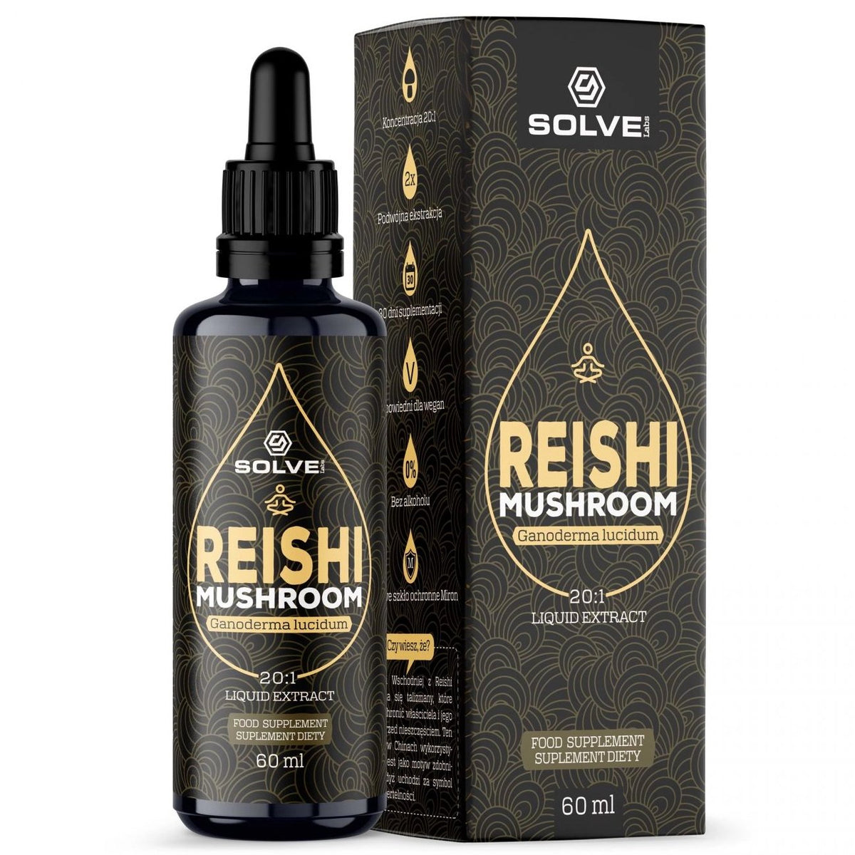 Solve Labs Reishi Mushroom Liquid Extract 60 ml Reishi - Sklep Witaminki.pl