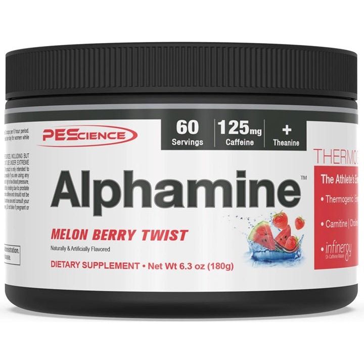 PEScience Alphamine Melon Berry Twist 180 g Spalacz tłuszczu - Sklep Witaminki.pl