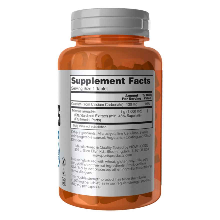 NOW Foods Tribulus 1000 mg 90 tabs Tribulus Terrestris - Sklep Witaminki.pl