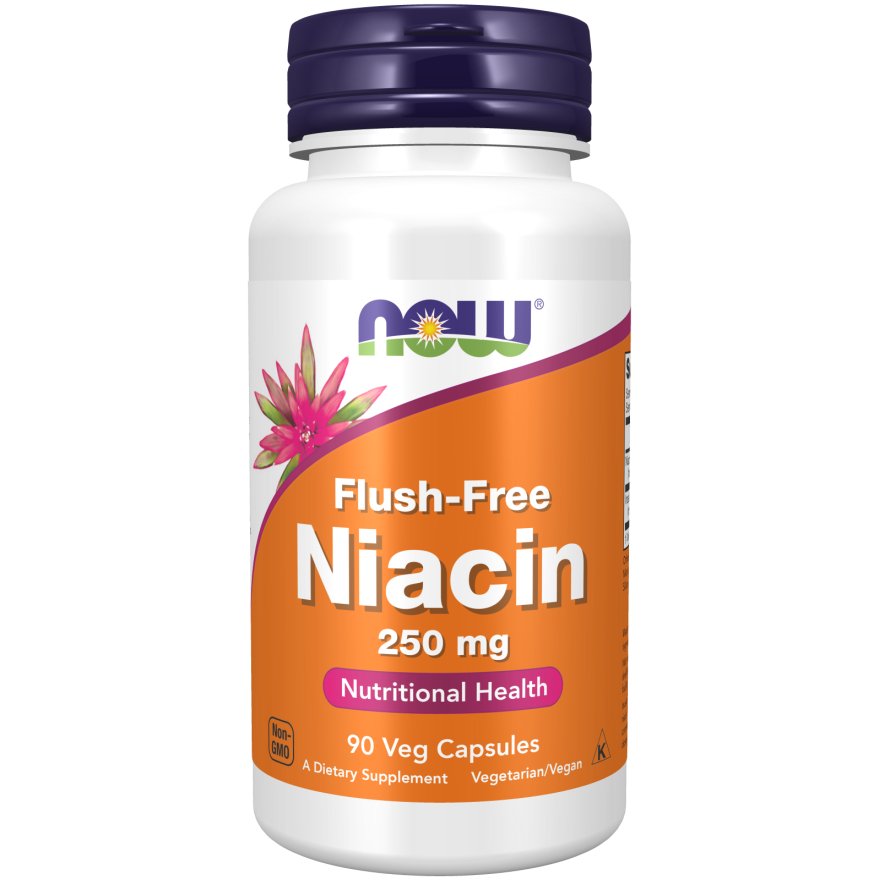 NOW Foods Niacin Flush Free 250 mg 90 caps Witamina B3 - Niacyna - Sklep Witaminki.pl