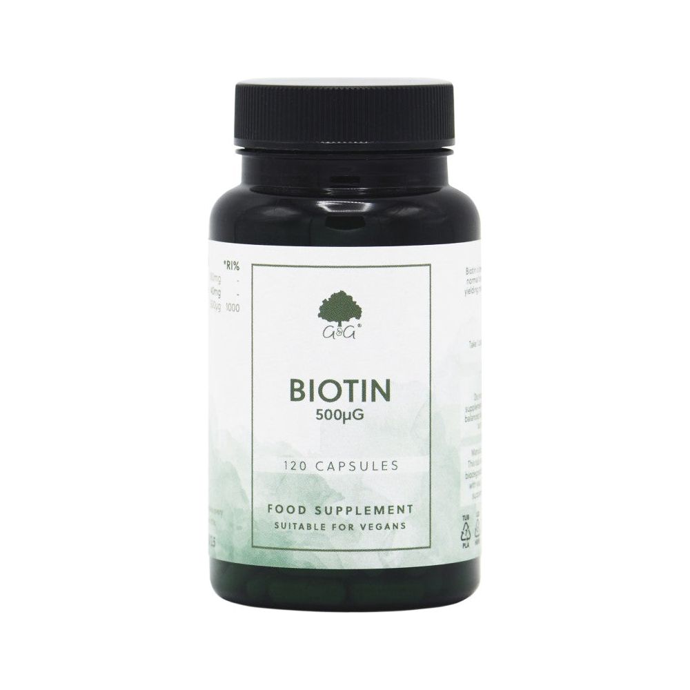 Witamina B7 - Biotyna G&G Biotyna 500 mcg 120 caps - Sklep Witaminki.pl