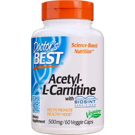 Acetyl L-Karnityna Doctor's BEST Acetyl L-Carnitine with Biosint Carnitines 500 mg 60 vcaps - Sklep Witaminki.pl
