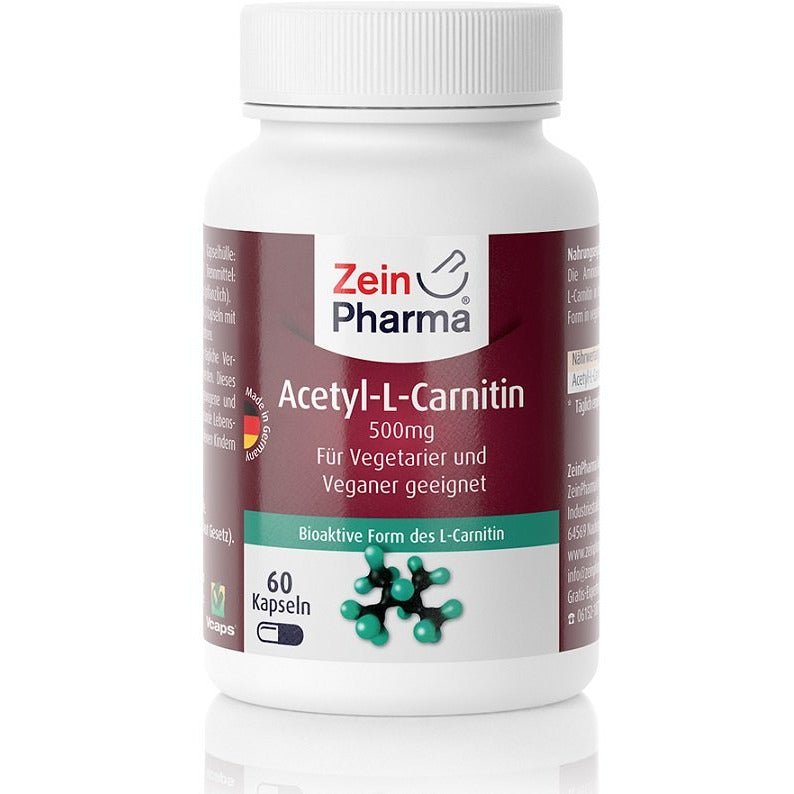 Zein Pharma Acetyl - L - Carnitine 500mg 60 caps Acetyl L - Karnityna - Sklep Witaminki.pl