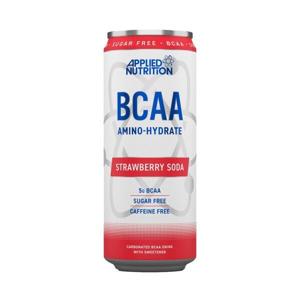 Applied Nutrition BCAA Amino - Hydrate Cans Strawberry Soda 12 x 330 ml Aminokwasy BCAA - Sklep Witaminki.pl