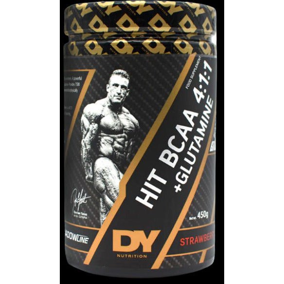 Aminokwasy BCAA Dorian Yates HIT BCAA 4:1:1 + Glutamine Strawberry 450 g - Sklep Witaminki.pl