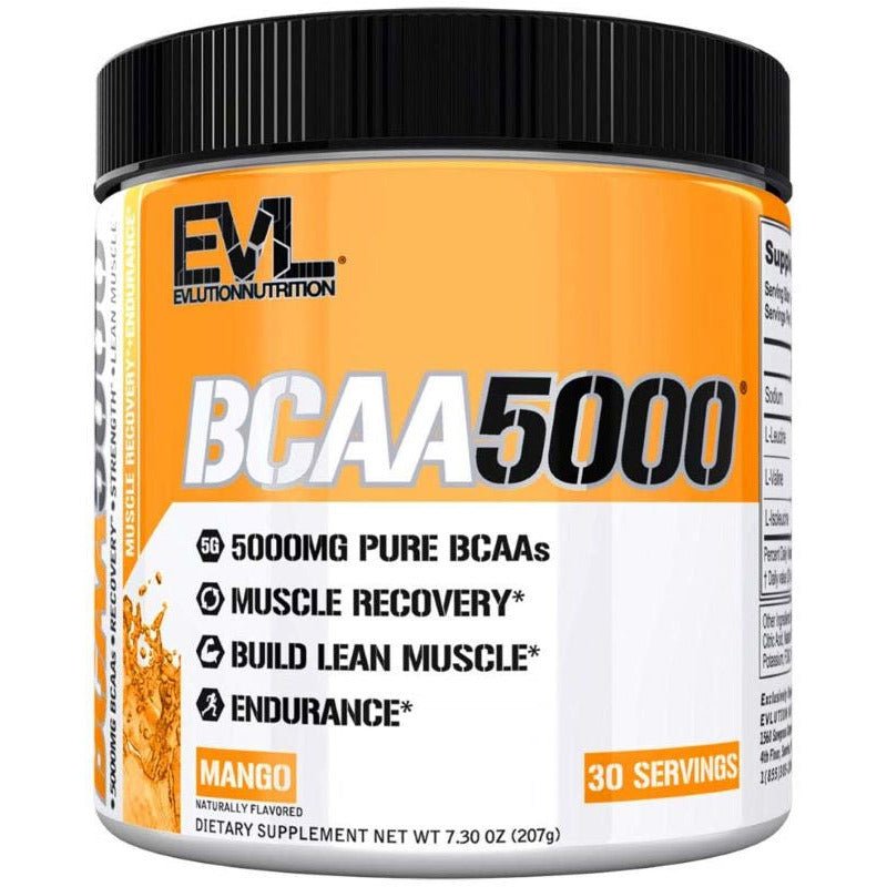 EVL Evlution Nutrition BCAA 5000 Powder Mango 207 g Aminokwasy BCAA - Sklep Witaminki.pl