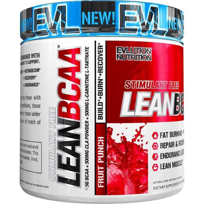 EVL Evlution Nutrition Lean BCAA Stimulant Free Fruit Punch 237 g Aminokwasy BCAA - Sklep Witaminki.pl