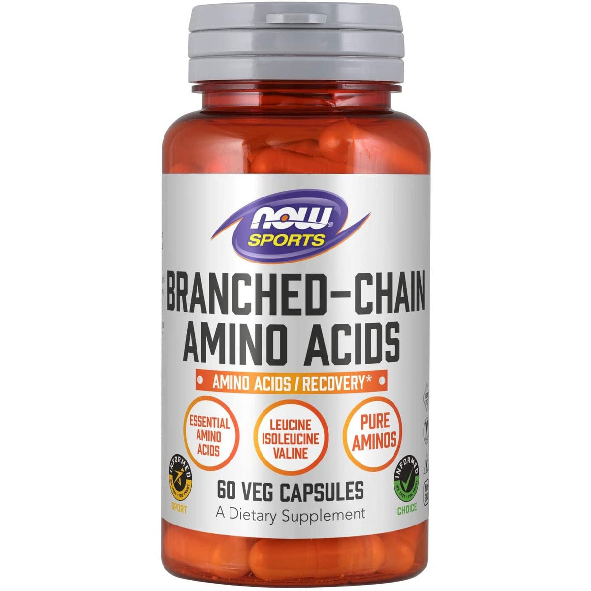 NOW Foods Branched Chain Amino Acids 60 caps Aminokwasy BCAA - Sklep Witaminki.pl