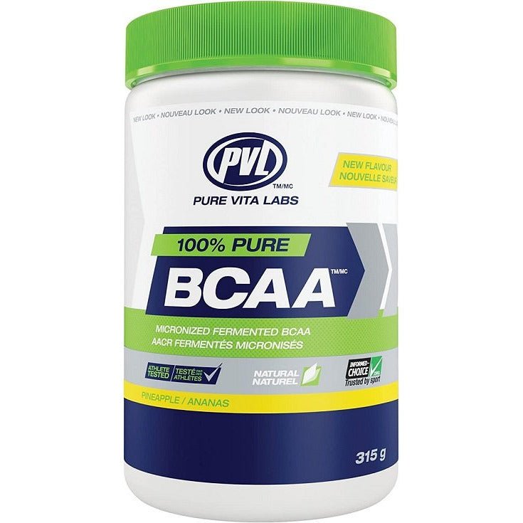PVL Pure Vita Labs 100% Pure BCAA Pineapple 315 g Aminokwasy BCAA - Sklep Witaminki.pl