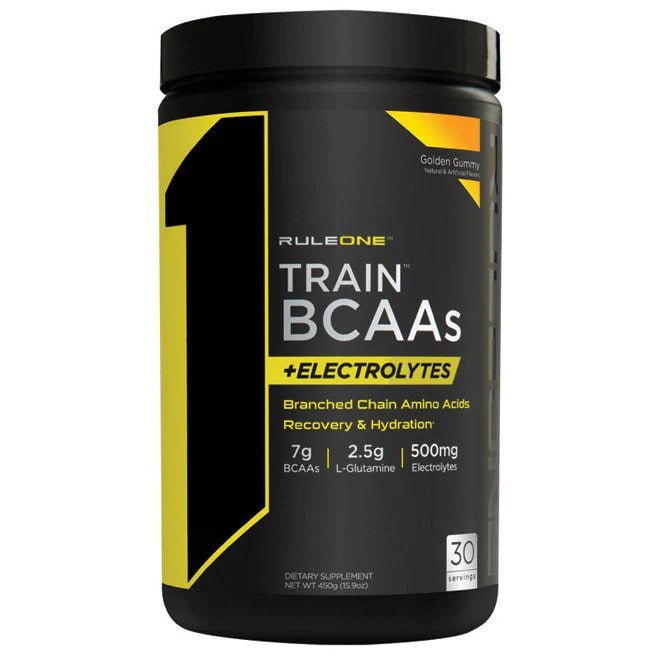 Rule One Train BCAAs + Electrolytes Golden Gummy 450 g Aminokwasy BCAA - Sklep Witaminki.pl
