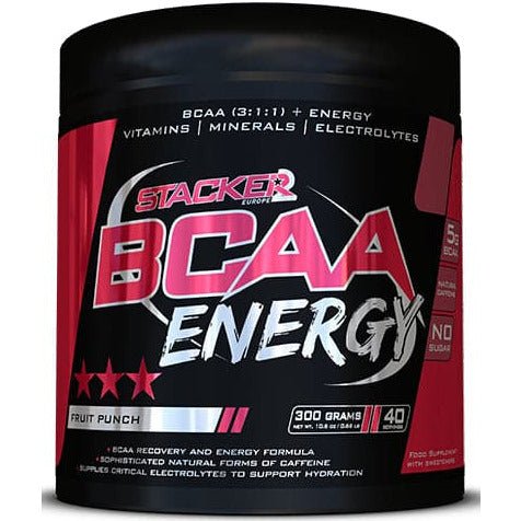 Stacker2 BCAA Energy Fruit Punch 300 g Aminokwasy BCAA - Sklep Witaminki.pl