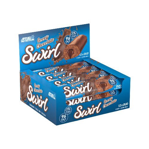 Applied Nutrition Swirl Duo Bar 12 x 60 g Gooey Chocolate Baton proteinowy - Sklep Witaminki.pl