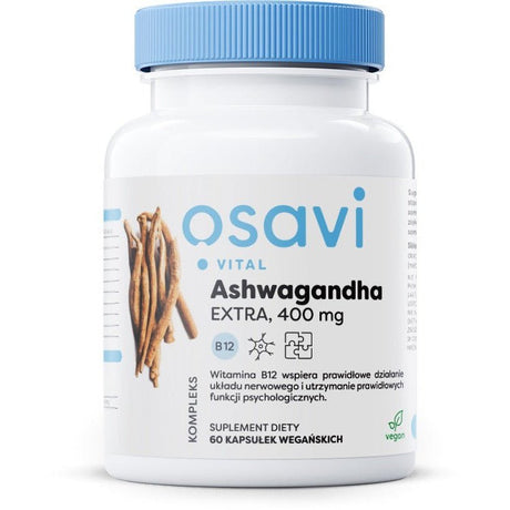 Ashwagandha Osavi Ashwagandha Extra 400mg 60 vegan caps - Sklep Witaminki.pl
