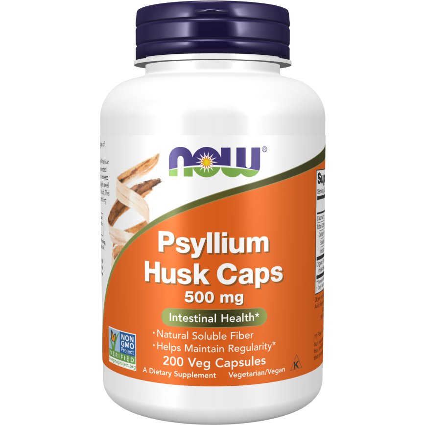 NOW Foods Psyllium Husk 500 mg 200 vcaps Babka Płesznik - Sklep Witaminki.pl