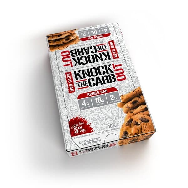 5% Nutrition Knock The Carb Out 10 bars Chocolate Chip Cookie Dough Baton proteinowy - Sklep Witaminki.pl