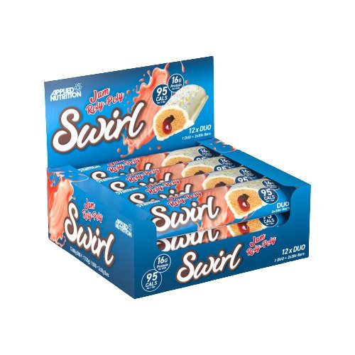 Applied Nutrition Swirl Duo Bar Jam Roly - Poly 12 x 60 g Baton proteinowy - Sklep Witaminki.pl