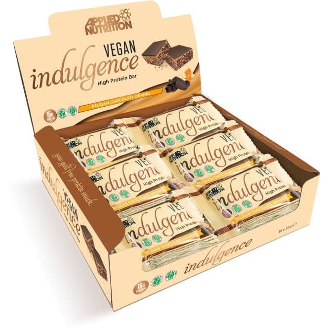 Applied Nutrition Vegan Indulgence Bar Belgian Chocolate Orange 12 x 50 g Baton proteinowy - Sklep Witaminki.pl