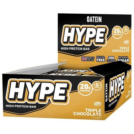 Oatein Hype Bar Triple Chocolate 12 x 62 g Baton proteinowy - Sklep Witaminki.pl