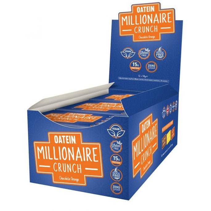 Oatein Millionaire Crunch Chocolate Orange 12 x 58 g Baton proteinowy - Sklep Witaminki.pl