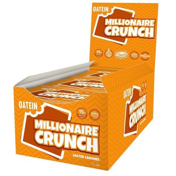 Oatein Millionaire Crunch Salted Caramel 12 x 58 g Baton proteinowy - Sklep Witaminki.pl
