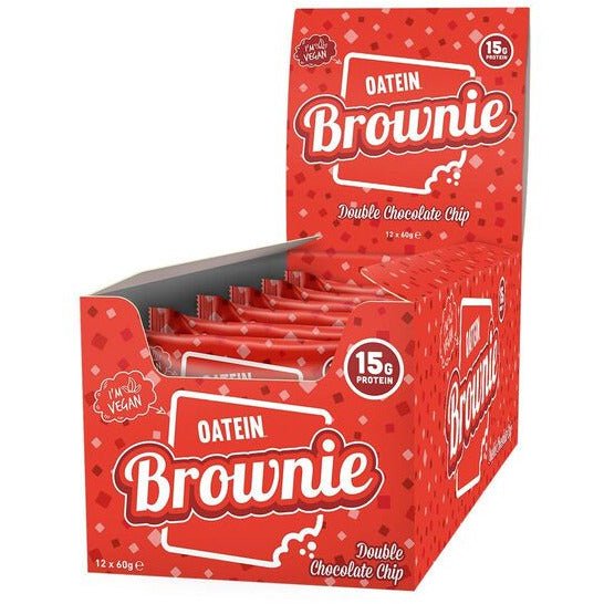 Oatein Oatein Brownie Double Chocolate Chip 12 x 60 g Baton proteinowy - Sklep Witaminki.pl