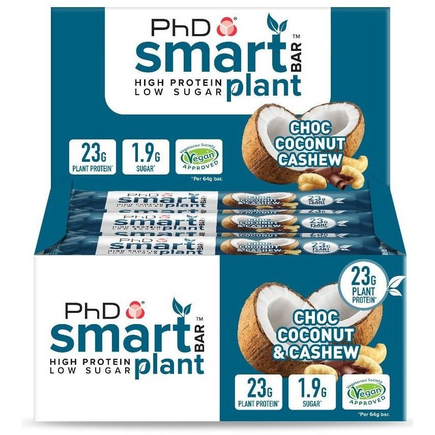 PhD Smart Bar Plant Choc Coconut & Cashew 12 bars Baton proteinowy - Sklep Witaminki.pl