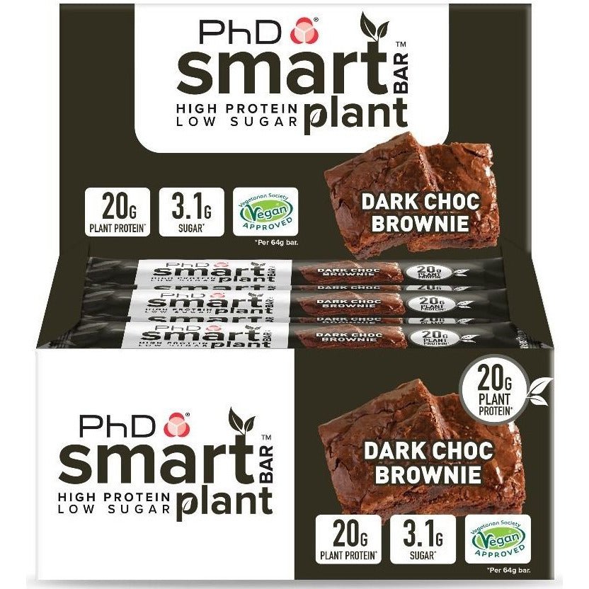 PhD Smart Bar Plant, Dark Choc Brownie - 12 bars Dark Choc Brownie 12 bars Baton proteinowy - Sklep Witaminki.pl