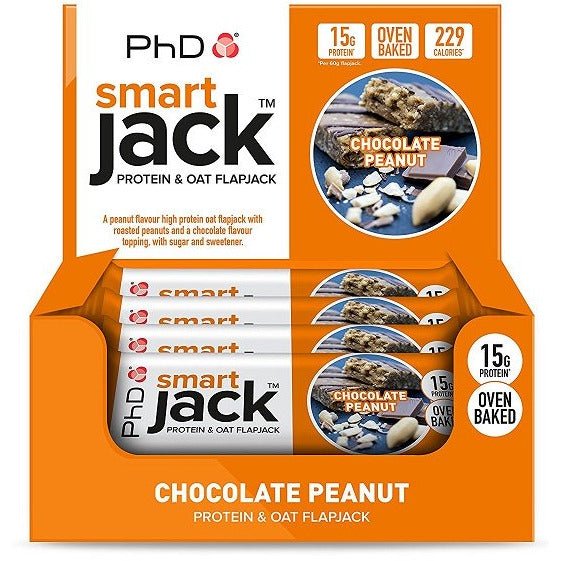 PhD Smart Jack Chocolate Peanut 12 bars Baton proteinowy - Sklep Witaminki.pl