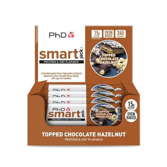 PhD Smart Jack Topped Chocolate Hazelnut 12 bars Baton proteinowy - Sklep Witaminki.pl